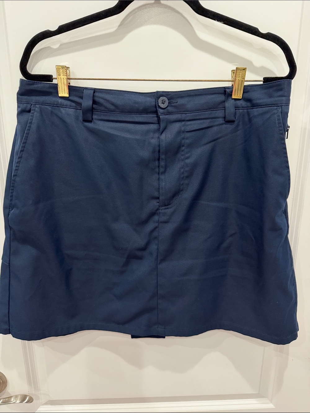 Lands' End Navy A-Line Mini Skort